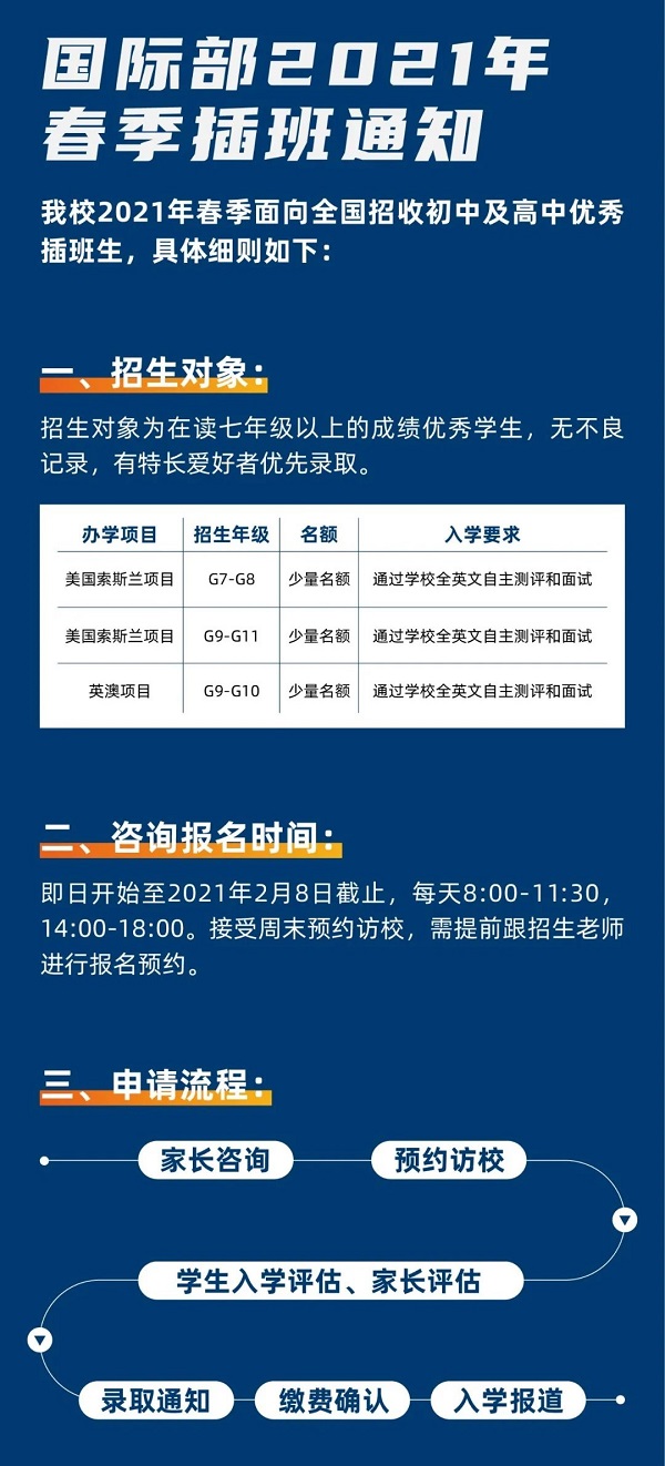 北大附中深圳南山分校國(guó)際部2021年春季招生